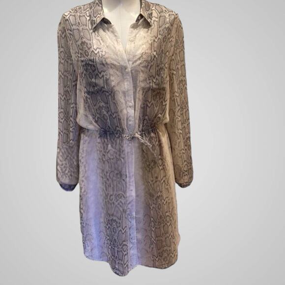 Old Navy Dress/Jacket Womens SZ 2XL Snake Print Sheer Drawstring Duster - Picture 14 of 15